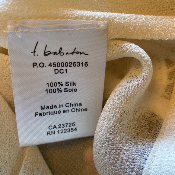 NWOT Aritzia 🐝 3 for $35 Babaton off-white Blouse 100% silk - Picture 5 of 6